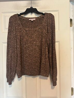 Philosophy Brown Knit Sweater Size Medium